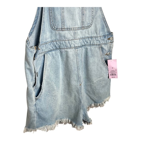 NWT Denim Overall Shorts - Picture 3 of 12